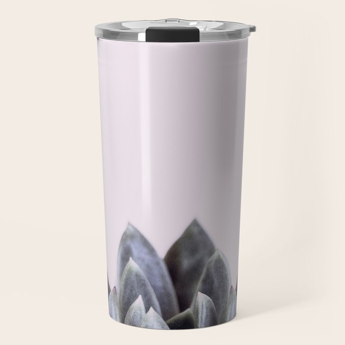 pink succulent cactus Travel Mug Gallery Image 1