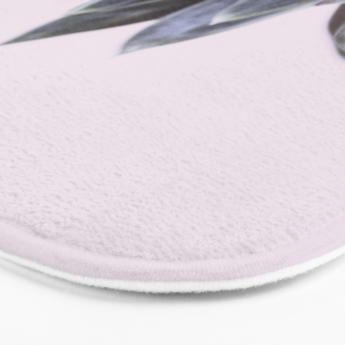 pink succulent cactus Bath Mat Gallery Image 3