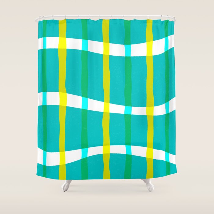 Groovy Plaid Shower Curtain Gallery Image 1