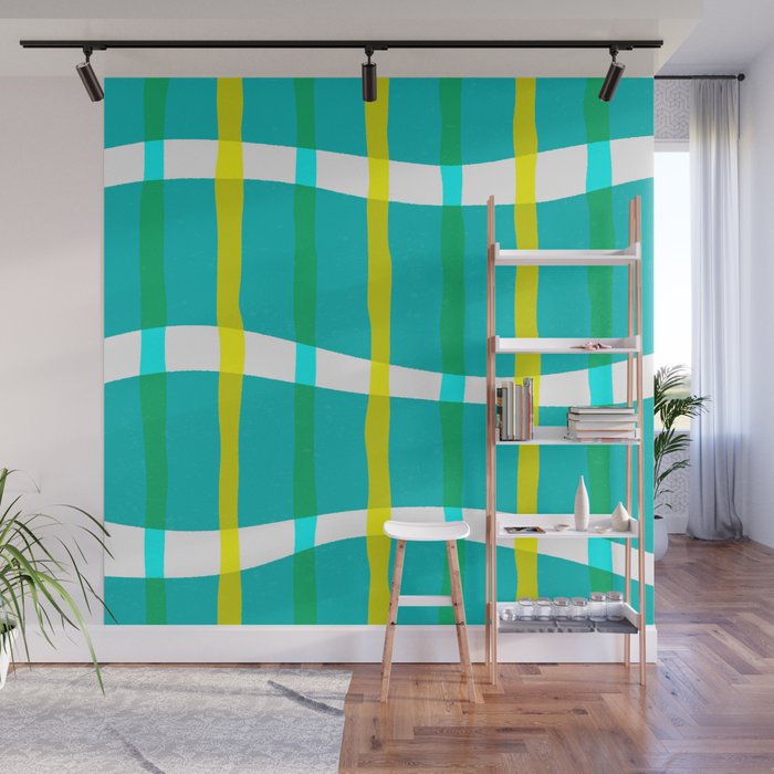 Groovy Plaid Wall Mural Gallery Image 1