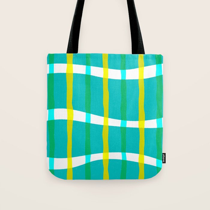 Groovy Plaid Tote Bag Gallery Image 1