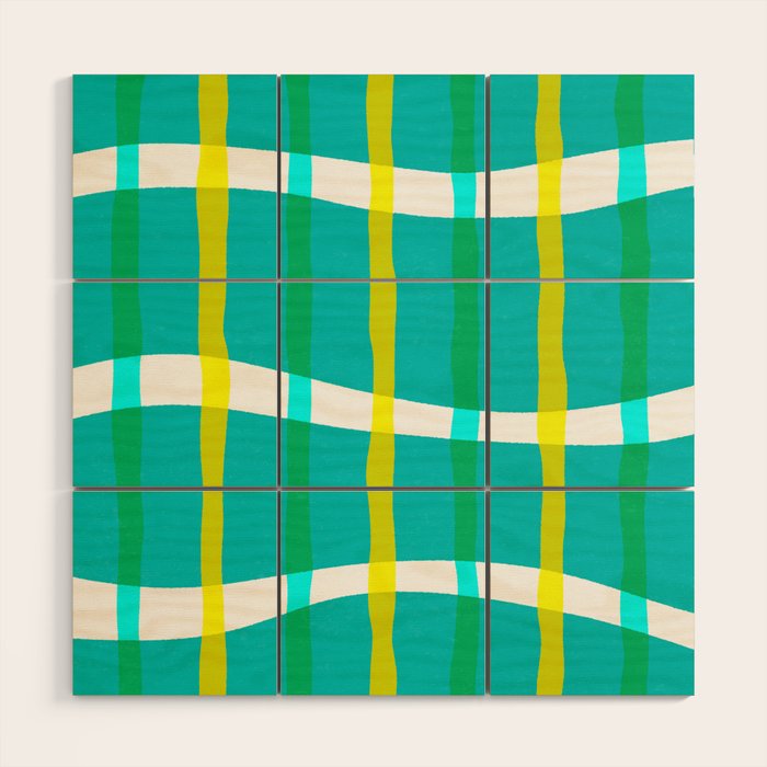 Groovy Plaid Wood Wall Art Gallery Image 1