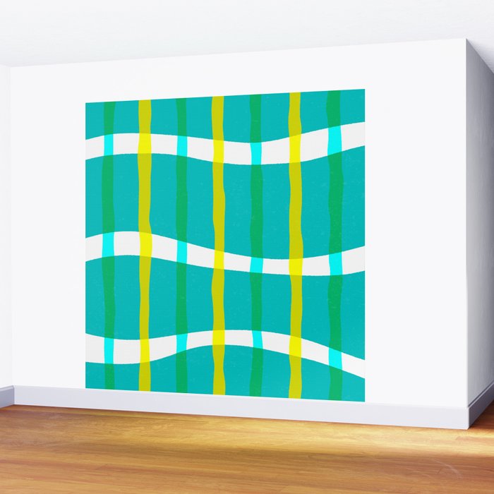 Groovy Plaid Wall Mural Gallery Image 2