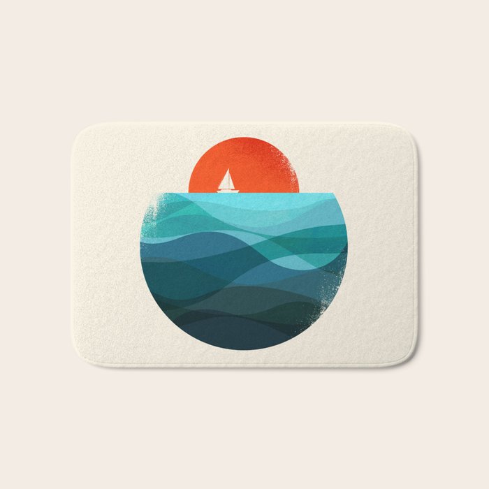 Deep blue ocean Bath Mat Gallery Image 1