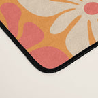 Retro checkered flower art pattern Desk Mat Gallery Image 4