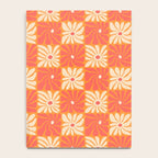 Retro checkered flower art pattern Notebook Gallery Image 4