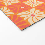 Retro checkered flower art pattern Welcome Mat Gallery Image 2