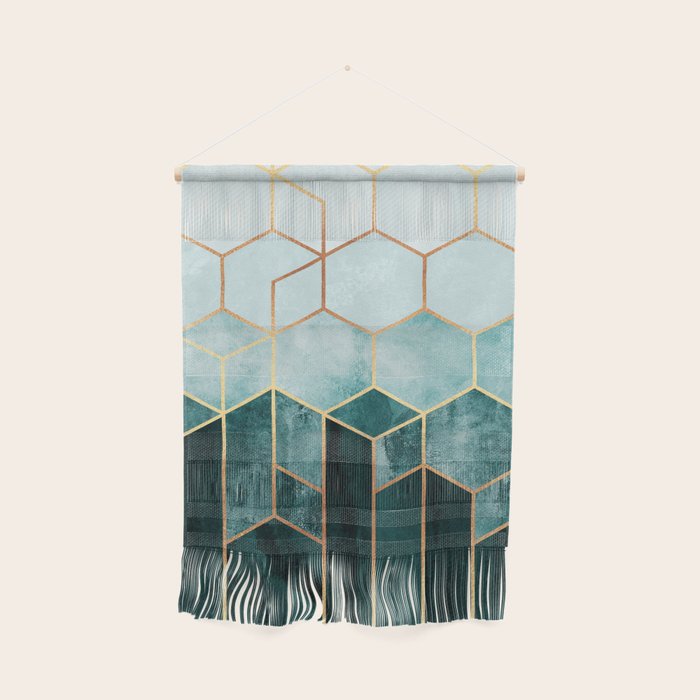 Teal Hexagons Wall Hanging Gallery Image 1