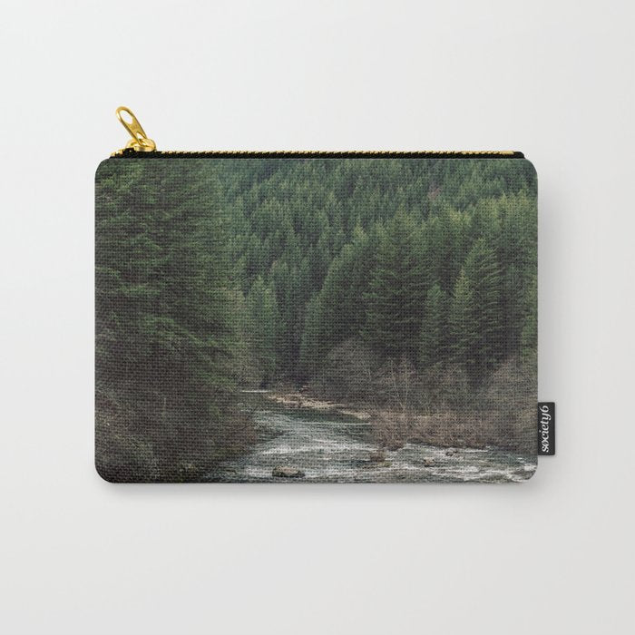 Adventure Forest River - Pacific Northwest Wanderlust Carry All Pouch Gallery Image 1