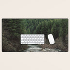 Adventure Forest River - Pacific Northwest Wanderlust Desk Mat Gallery Image 1
