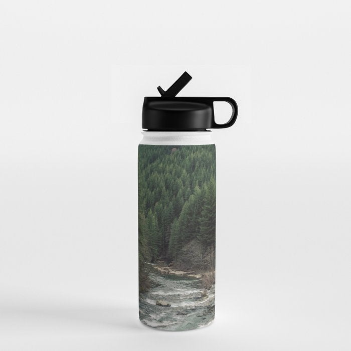 Adventure Forest River - Pacific Northwest Wanderlust Water Bottle Gallery Image 1