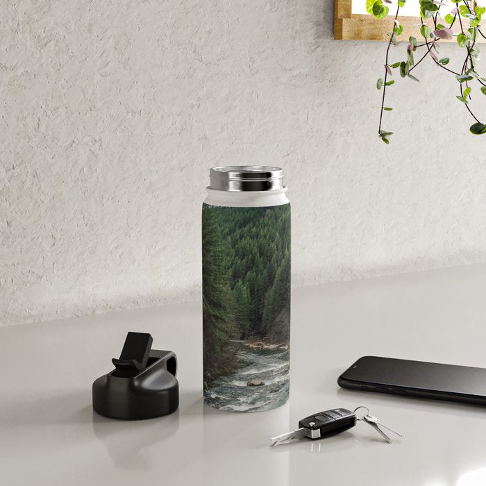 Adventure Forest River - Pacific Northwest Wanderlust Water Bottle Gallery Image 4