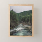 Adventure Forest River - Pacific Northwest Wanderlust Mini Art Print Gallery Image 1