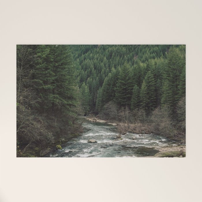 Adventure Forest River - Pacific Northwest Wanderlust Welcome Mat Gallery Image 1