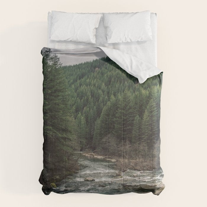 Adventure Forest River - Pacific Northwest Wanderlust Comforter Gallery Image 6