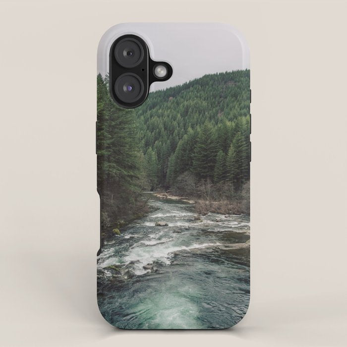 Adventure Forest River - Pacific Northwest Wanderlust iPhone Case Gallery Image 1