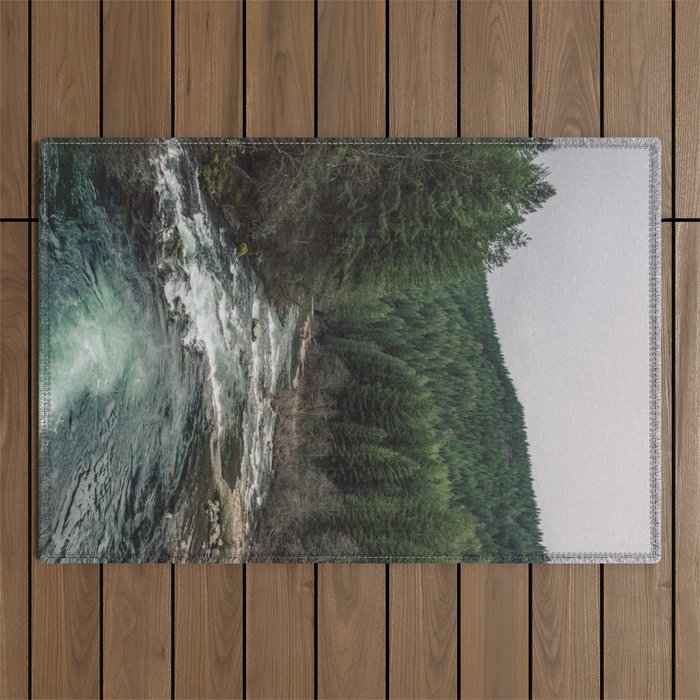 Adventure Forest River - Pacific Northwest Wanderlust Outdoor Rug Gallery Image 1