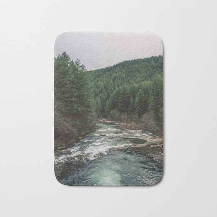 Adventure Forest River - Pacific Northwest Wanderlust Bath Mat Gallery Image 1