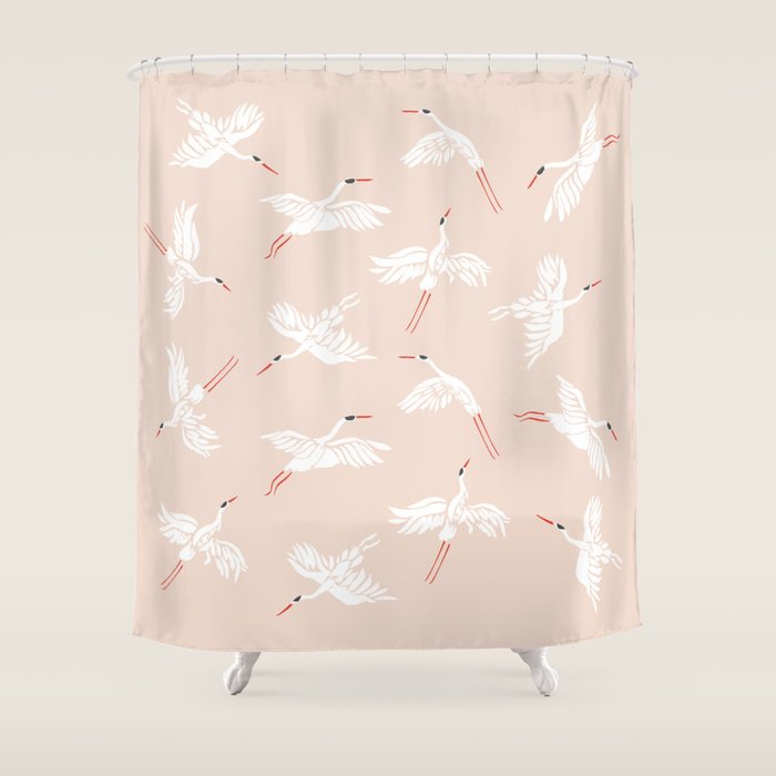 Crane Dance Shower Curtain Gallery Image 1