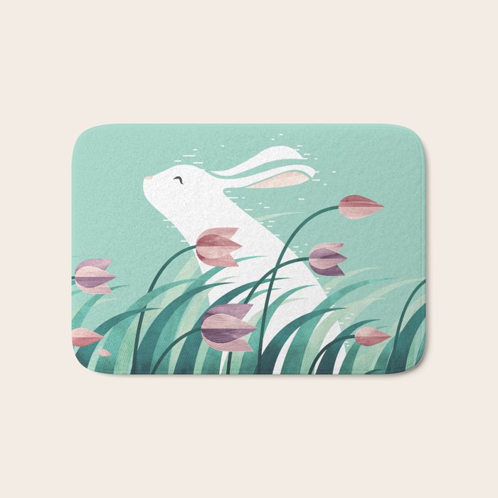 Rabbit, Resting Bath Mat Gallery Image 1