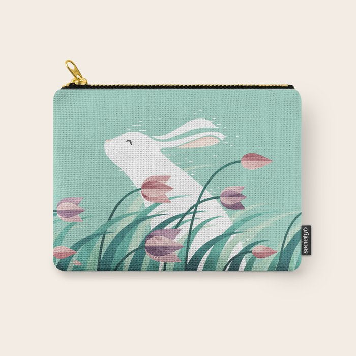 Rabbit, Resting Carry All Pouch Gallery Image 1