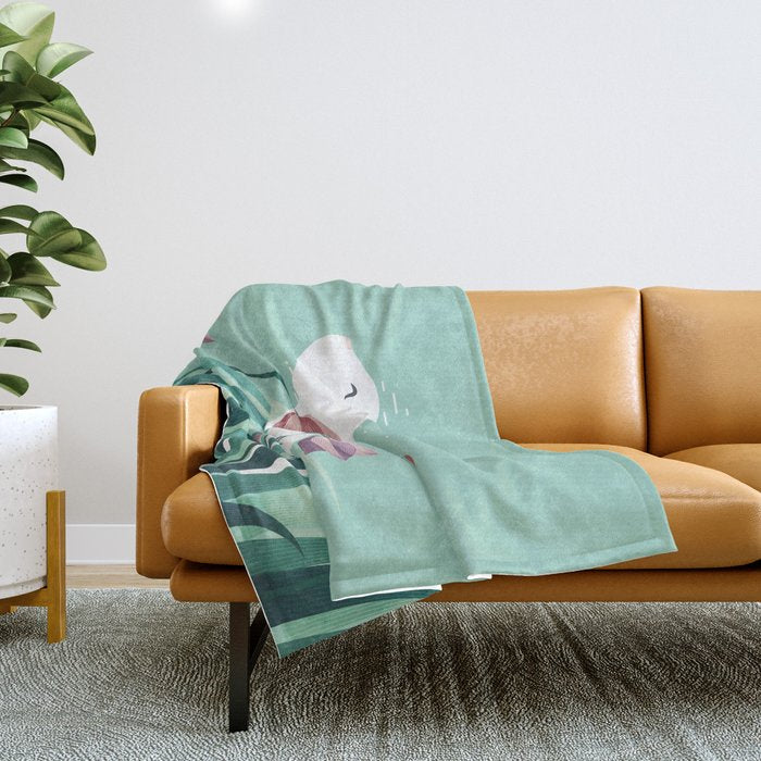 Rabbit, Resting Throw Blanket Gallery Image 1