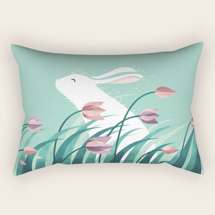 Rabbit, Resting Rectangular Pillow Gallery Image 2