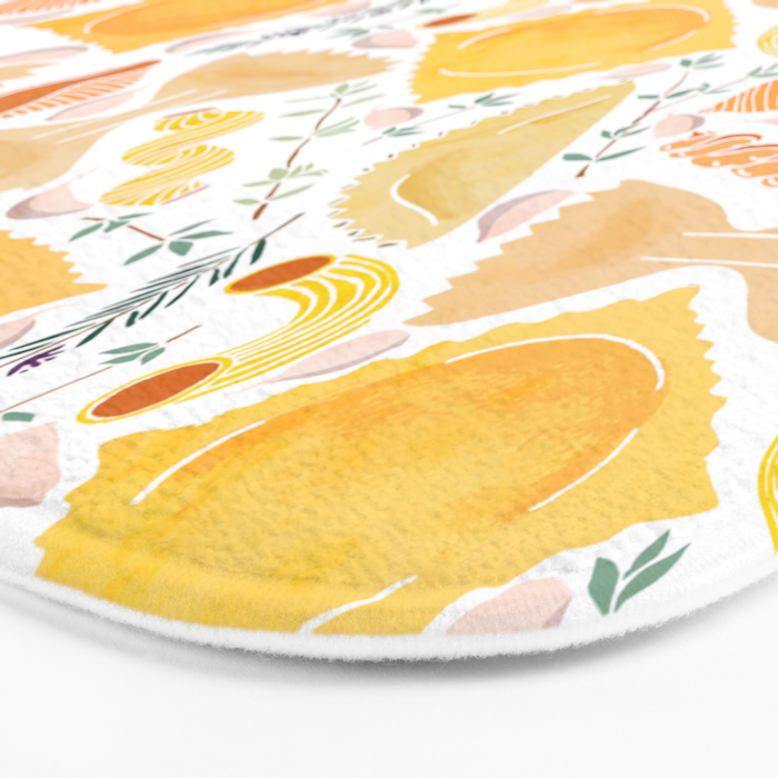 Pasta Pattern on White Bath Mat Gallery Image 3