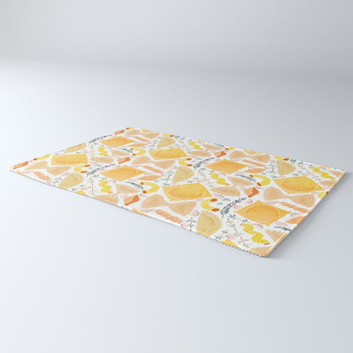 Pasta Pattern on White Rug Gallery Image 3