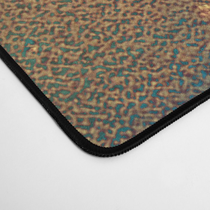 Abstract Blue And Gold Autumn Marble Desk Mat Gallery Image 4