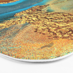Abstract Blue And Gold Autumn Marble Bath Mat Gallery Image 3