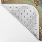 Abstract Blue And Gold Autumn Marble Bath Mat Gallery Image 2