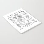 Pinball Arcade Gaming Machine Vintage Gamer Patent Print Notebook Gallery Image 2