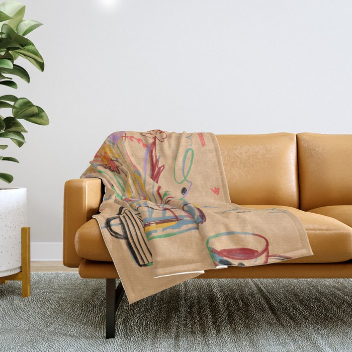 FLOWER FESTIVAL Throw Blanket Gallery Image 1