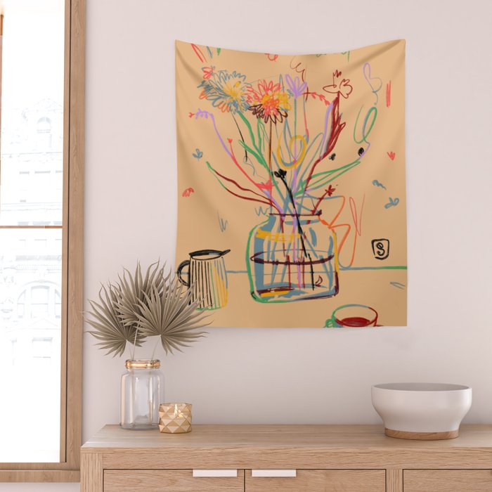 FLOWER FESTIVAL Wall Tapestry Gallery Image 2