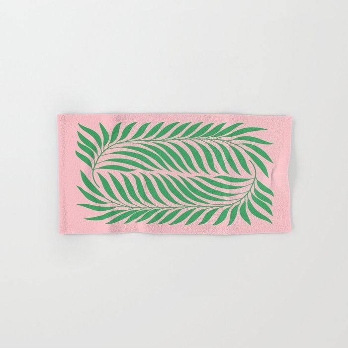 Two Ferns: Azalea & Ocean Green Bath Towel Gallery Image 1