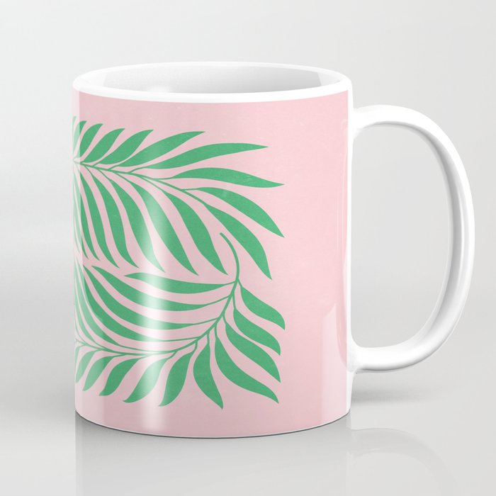 Two Ferns: Azalea & Ocean Green Coffee Mug Gallery Image 1