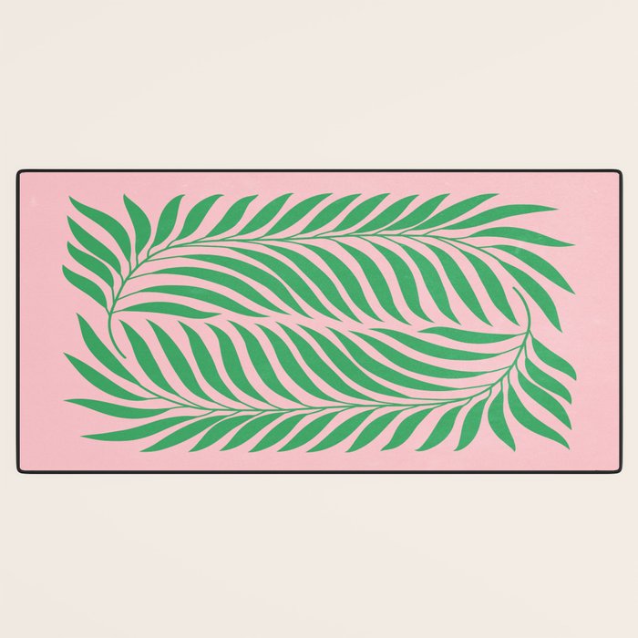 Two Ferns: Azalea & Ocean Green Desk Mat Gallery Image 3