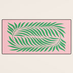 Two Ferns: Azalea & Ocean Green Desk Mat Gallery Image 3