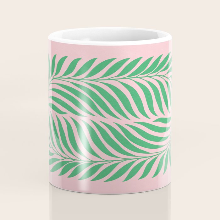 Two Ferns: Azalea & Ocean Green Coffee Mug Gallery Image 4
