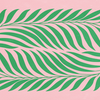 Two Ferns: Azalea & Ocean Green Coffee Mug Gallery Image 2