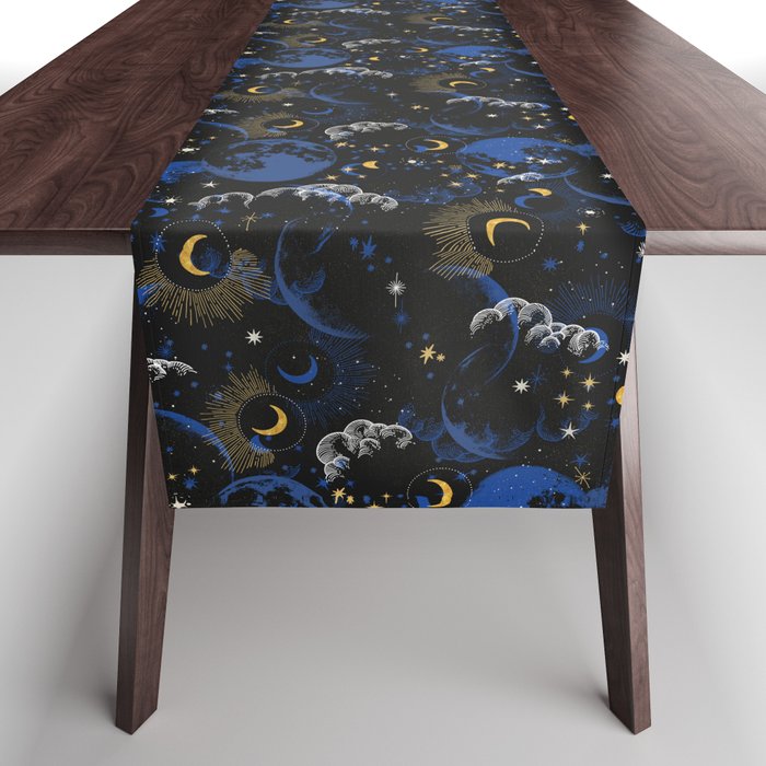Night sky of stars abstract D Table Runner Gallery Image 1