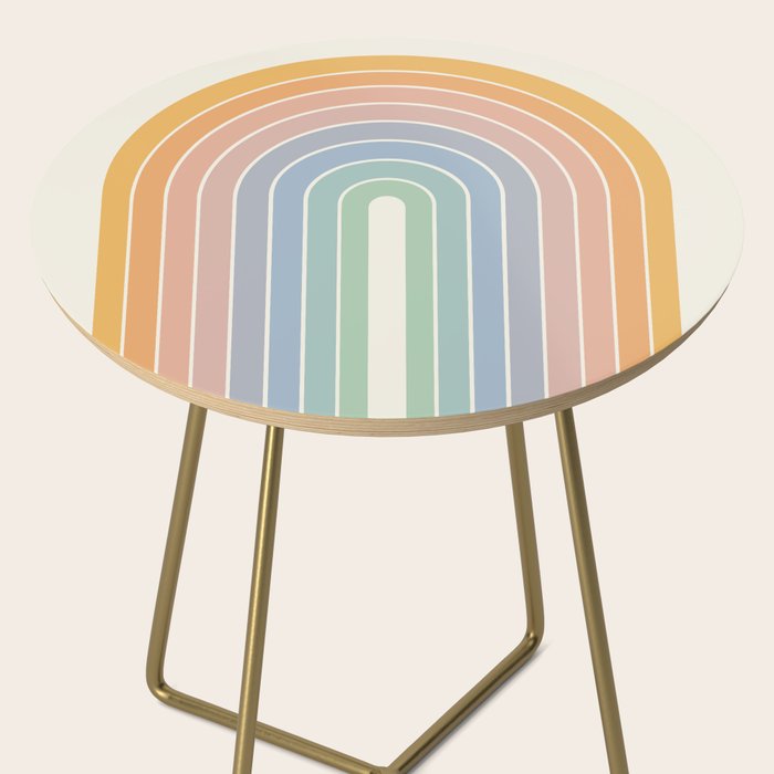 Gradient Arch XIII Retro Mid Century Modern Rainbow Side Table Gallery Image 2
