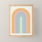 Gradient Arch XIII Retro Mid Century Modern Rainbow Mini Art Print Gallery Image 1