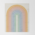 Gradient Arch XIII Retro Mid Century Modern Rainbow Throw Blanket Gallery Image 2