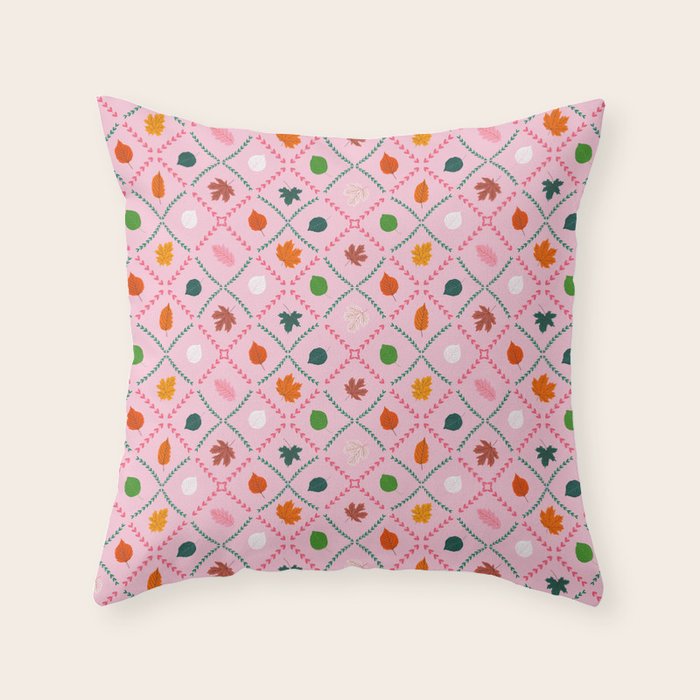 Autumn leaf color Throw Pillow Gallery Image 1