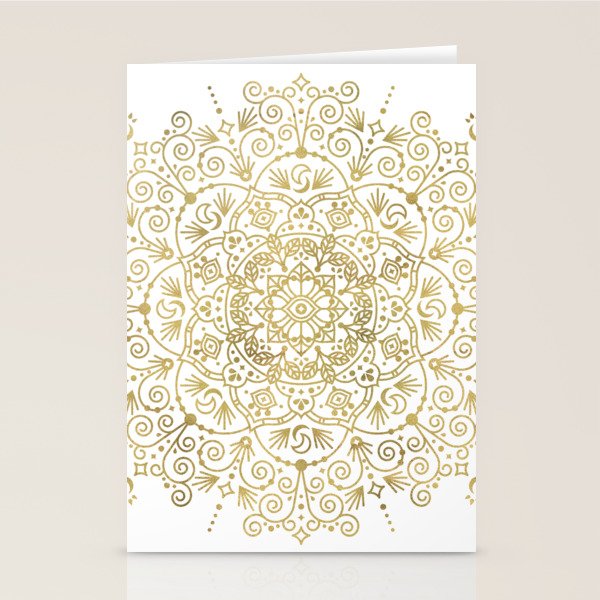Moroccan Mandala - Gold Palette Stationery Card Gallery Image 1