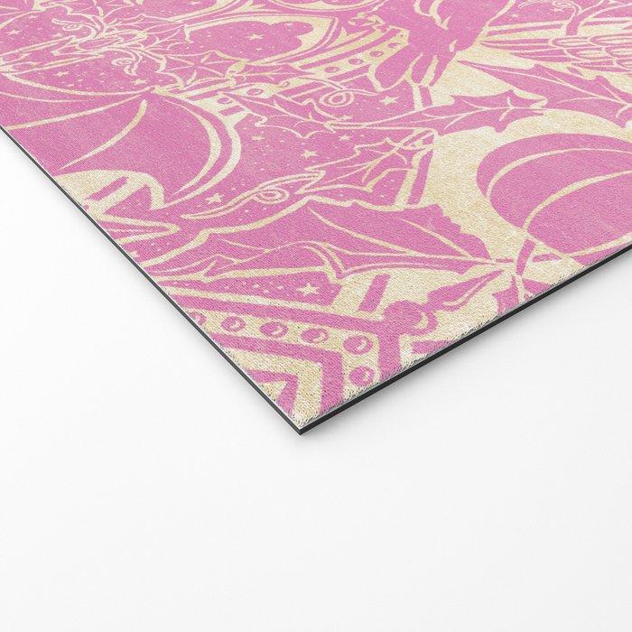 Gothic Halloween Damask - primrose and cream  Welcome Mat Gallery Image 2
