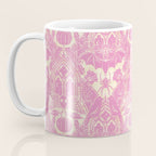 Gothic Halloween Damask - primrose and cream  Coffee Mug Gallery Image 3