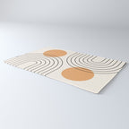 Mid Century Modern Geometric 61 (Rainbow and Sun Abstraction) Rug Gallery Image 3